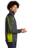 Sport-Tek® Sport-Wick® Stretch 1/2-Zip Colorblock Pullover. ST851 Charcoal Grey/ Charge Green  Side