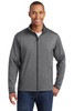 Sport-Tek® Sport-Wick® Stretch Contrast Full-Zip Jacket.  ST853 Charcoal Grey Heather/ Charcoal Grey
