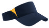 Sport-Tek® Dry Zone® Colorblock Visor.  STC13 True Navy/ Gold