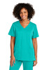 WonderWink® Women's Premiere Flex™ V-Neck Top WW4168 Teal Blue 2XL