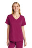 WonderWink® Women's Premiere Flex™ Mock Wrap Top WW4268 Wine 2XL