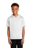 Sport-Tek ® Youth Sport-Wick ® Fleece Short Sleeve Hooded Pullover. YST251 White XS