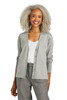 Brooks Brothers® Women's Cotton Stretch Cardigan Sweater BB18405 Light Shadow Grey Heather