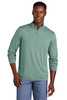 TravisMathew Coto Performance 1/4-Zip TM1MY397 Beryl Green Heather
