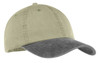 Port & Company® -Two-Tone Pigment-Dyed Cap.  CP83 Khaki/ Charcoal