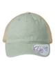 Women's Washed Mesh Back Cap Sage/ Polka Dots