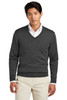 Brooks Brothers® Washable Merino V-Neck Sweater BB18410 Windsor Grey Heather