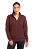 Nike Women's Club Fleece Sleeve Swoosh 1/2-Zip NKDX6720 Dark Team Red