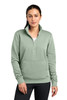 Nike Women's Club Fleece Sleeve Swoosh 1/2-Zip NKDX6720 Jade Horizon