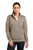 Nike Women's Club Fleece Sleeve Swoosh 1/2-Zip NKDX6720 Khaki