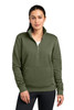 Nike Women's Club Fleece Sleeve Swoosh 1/2-Zip NKDX6720 Medium Olive