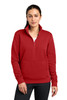 Nike Women's Club Fleece Sleeve Swoosh 1/2-Zip NKDX6720 University Red