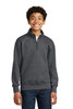 Port & Company® Youth Core Fleece 1/4-Zip Pullover Sweatshirt PC78YQ Dark Heather Grey
