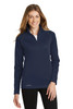 Eddie Bauer® Ladies Smooth Fleece Base Layer 1/2-Zip. EB237 River Blue Navy