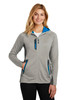 Eddie Bauer ® Ladies Sport Hooded Full-Zip Fleece Jacket. EB245 Grey Cloud/ Grey Steel/ Expedition Blue