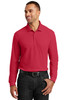 Port Authority® Long Sleeve Core Classic Pique Polo. K100LS Rich Red