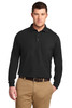 Port Authority® Silk Touch™ Long Sleeve Polo.  K500LS Black