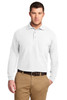 Port Authority® Silk Touch™ Long Sleeve Polo.  K500LS White
