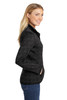 Port Authority® Ladies Sweater Fleece Jacket. L232 Black Heather  Side
