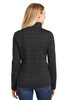 Port Authority® Ladies Sweater Fleece Jacket. L232 Black Heather  Back