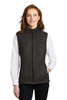 Port Authority ® Ladies Sweater Fleece Vest L236 Black Heather