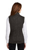 Port Authority ® Ladies Sweater Fleece Vest L236 Black Heather  Back