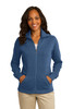 Port Authority® Ladies Slub Fleece Full-Zip Jacket. L293 Twilight Blue 4XL