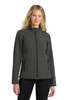 Port Authority® Women's Core Soft Shell Jacket. L317 Black Charcoal Heather Port Authority® Women's Core Soft Shell Jacket. L317 Black Charcoal Heather