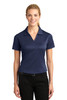 Sport-Tek® Women's Dri-Mesh® V-Neck Polo.  L469 Navy