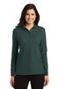 Port Authority® Ladies  Silk Touch™ Long Sleeve Polo.  L500LS Dark Green