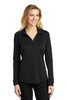 Port Authority ® Ladies Silk Touch ™  Performance Long Sleeve Polo. L540LS Black