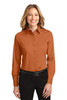 Port Authority® Ladies Long Sleeve Easy Care Shirt.  L608 Texas Orange/ Light Stone