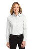 Port Authority® Ladies Long Sleeve Easy Care Shirt.  L608 White/ Light Stone