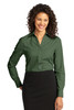 Port Authority® Ladies Crosshatch Easy Care Shirt. L640 Dark Cactus Green