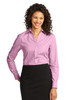 Port Authority® Ladies Crosshatch Easy Care Shirt. L640 Pink Orchid