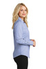 Port Authority® Ladies Crosshatch Easy Care Shirt. L640 Chambray Blue Side
