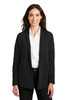 Port Authority® Ladies Interlock Cardigan. L807 Deep Black/ Charcoal Heather