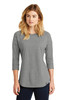 New Era ® Ladies Heritage Blend 3/4-Sleeve Baseball Raglan Tee. LNEA104 Shadow Grey Heather