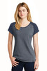 New Era ® Ladies Heritage Blend Varsity Tee. LNEA107 True Navy/ True Navy Twist