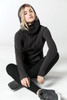 New Era ® Ladies Tri-Blend Fleece Pullover Hoodie. LNEA510 Black Heather  Alt