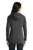New Era ® Ladies Tri-Blend Fleece Full-Zip Hoodie. LNEA511 Black Heather  Back