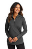 Port Authority® Ladies C-FREE® Double Knit 1/4-Zip LK880 Grey Steel Heather