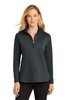 Port Authority® Women's C-FREE® Double Knit 1/4-Zip LK880 Grey Steel Heather