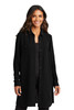 Port Authority® Ladies Textured Crepe Long Tunic LW715 Deep Black