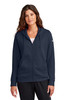 Nike Ladies Club Fleece Sleeve Swoosh Full-Zip Hoodie NKFD9890 Midnight Navy