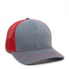 OC771 Heathered Grey/Red