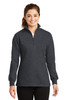 Sport-Tek® Ladies 1/4-Zip Sweatshirt. LST253 Graphite Heather