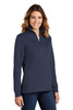 Sport-Tek® Ladies 1/4-Zip Sweatshirt. LST253 True Navy Alt
