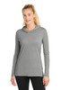 Sport-Tek® Women's PosiCharge ® Tri-Blend Wicking Long Sleeve Hoodie LST406 Light Grey Heather