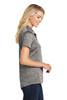 Sport-Tek ® Ladies PosiCharge ® Electric Heather Polo. LST590 Black Electric Side